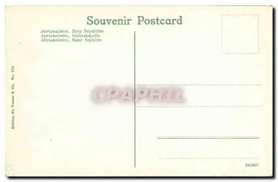 Jerozolima, Święty Sepulkr — Wydawca Ex. Vester & Co. N° 105 — Rewers