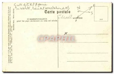 Grotta Agonii — Jerozolima — wydawca Sarratian Bros. nr 88 — Rewers
