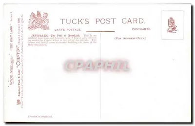 Jerozolima — Studnia Ezekiela — Tuck & Sons, seria 338 — Rewers