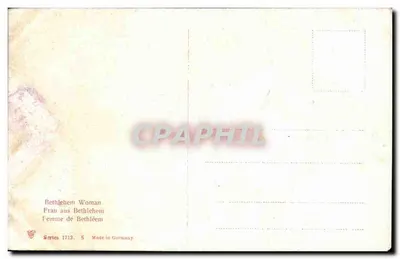 Mulher de Belém — Série 1713 — Editor alemão — Verso