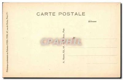 Palestina : O Mar Morto — Pelerinagens protestantes na Palestina (1926-1930) — A. Montuet, Ed., 64, rue de Seine, Paris — Verso