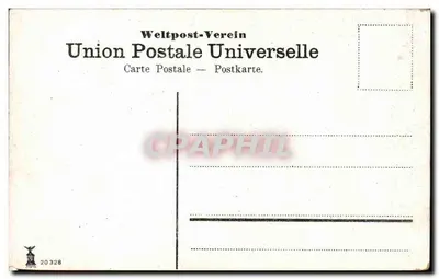 Jordan. Local do batismo — cena religiosa — editor Union Postale Universelle, n° 20 328 — Verso