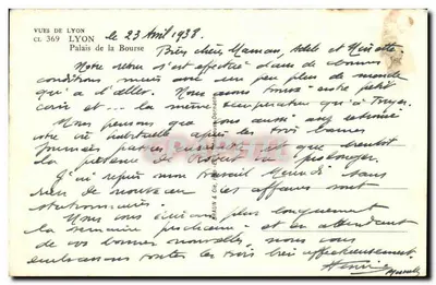 Pałac Giełdy — Lyon — Widoki z Lyon CL 369 — Rewers