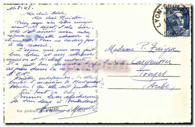 Ogólny widok między Bellecour a Perrache — Lyon — wydane przez Reimax — Rewers