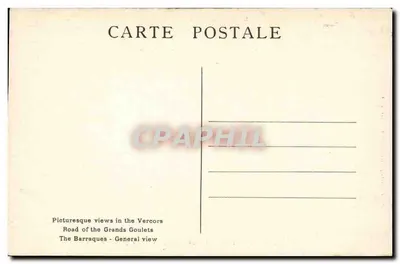 Le Barraques — Strada dei Grandi Goulets — Vista generale — Paul Boyer, Romans — Verso