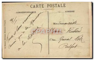 Dziecko grające z małym wózkiem — Lyon — D. Derasy, Mirecourt (Vosges) — Rewers
