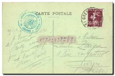 La Grande Chartreuse — Um Colitr do Convento — G. D., edit., Voiron - 107 — Verso