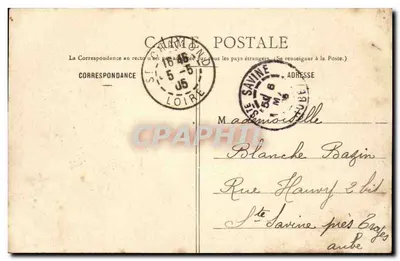 St-CHAMOND - Barragem da Rive — J. Gonin, livreiro, St-Chamond — Verso