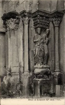 Romans - Igreja de São Bernardo - Detalhe da Escultura do Século XI — editor Tortel, n° LL.