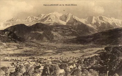 Sallanches e o Mont-Blanc — vista panorâmica — M. Montant, Sallanches (Haute-Savoie)