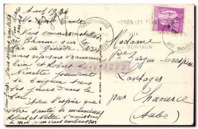 Thonon-les-Bains — A Dente d'Oche (alt. 2434 m.) — LL — Verso
