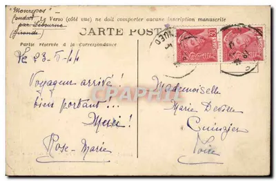 Sablières (Ardèche) — Dom matki Teresy Couderc — Louis Vessaud, fotograf i wydawca. Lum. Souchere — Rewers