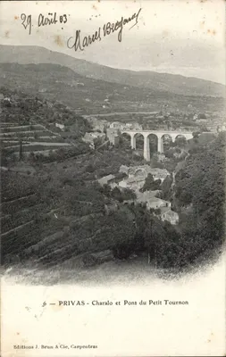 Privas - Charalas e Ponte do Petit Tournon — Edições J. Brun & Cie, Carpentras, n°6