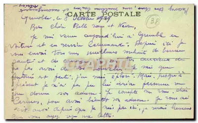Grenoble — Aleja Alsace-Lorraine i Bulwar Gambetta — Wydawnictwo M. Bourcier — Rewers