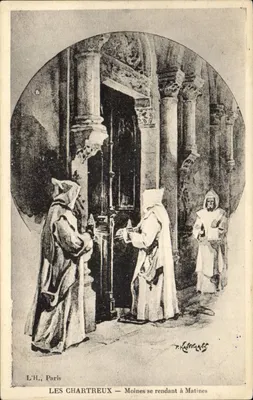 Os Chartreux — Monges se dirigindo às Matinas — L.H., Paris
