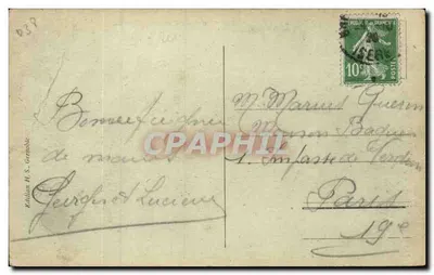 Grenoble — Pont de la Porte de France et les Forts — Édition H. S. Grenoble — Achterkant