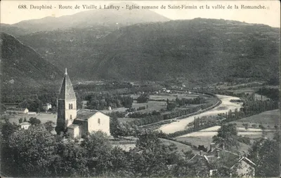 Igreja romana de Saint-Firmin e a vales da Romanche — Dauphiné — Estrada de Vizille a Laffrey — n° 688