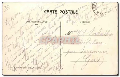Igreja romana de Saint-Firmin e a vales da Romanche — Dauphiné — Estrada de Vizille a Laffrey — n° 688 — Verso