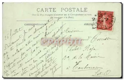Monnetier-les-Bains — Widok na wioskę i zasne góry — LL, nr 519 — Rewers