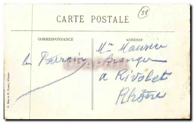 Grenoble — Panoramic View and the Alps Range — A. Bran and H. Fonnol, publishers — Back