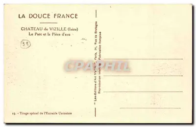 Château de Vizille — Isère — Les Éditions d'Art Yvon, Paris — Back