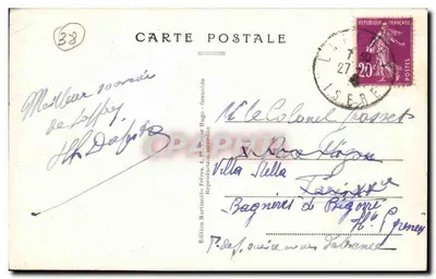 Estátua de Napoleão em LAFFREY (Isère) — edição Martinolli Frères, n° 276 — Verso