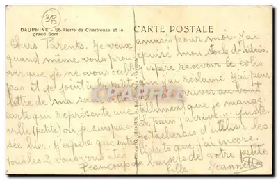 St-Pierre de Chartreuse — duży Som — Wydawca G. Oddoux, nr 38 — Rewers