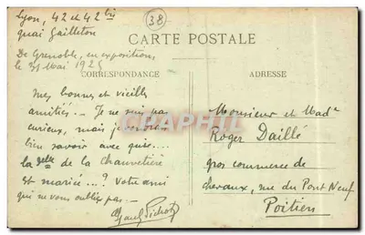 Grenoble — O Ponte Metálica sobre o Drac — editor n° 0116 — Verso