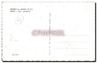 Vernet-les-Bains — Allgemeiner Blick — Éditions Frères Lumière — Rückseite