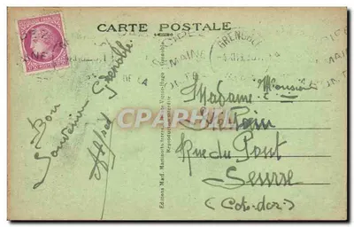 Grenoble — La Citadel y la Cadena de los Alpes — Ediciones Marti — Reverso