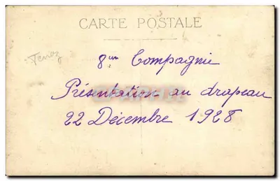 8ª Companhia — Apresentação da Bandeira — 22 de dezembro de 1928 — Verso