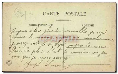 Danphine - Noyarey - Orfanotrofio Agricolo — P. Gaude, fotografo, Grenoble — Verso