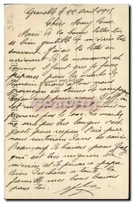 Dauphiné — A Vale da Romanche, vista da Estrada de Laffrey — editor não identificado, n° 1325 — Verso