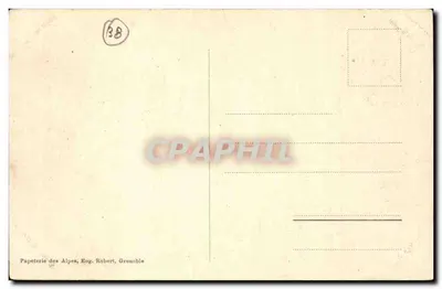 Dauphiné - Le Vercors - Trasa Grands-Soulets — Papeterie des Alpes, Eug. Robert, Grenoble — Rewers