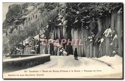 बौर्ग डी ओइसान से ला ग्राव के रास्ता — शीतकालीन प्रकृति — अल्पस कागज कारखाना एउगुस्त रॉबर्ट, ग्रेनोबल