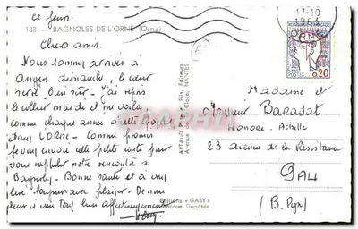 Bagnoles-de-l'Orne — A Torre de Bonvouloir — Edições Gaby — Verso