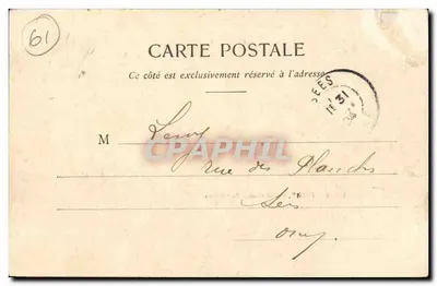 Les Yveteaux, blisko Briouze — Zamek — E. Roussel, wyd. Argenteau, negatyw P. Châtel, fot. — Rewers