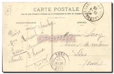 Sainte-Gauburge (Orne) - Główna ulica (strona wschodnia) — kolekcja E. Pasquis, fotograf i wydawca, Laigle (Orne) - 267 — Rewers
