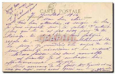 Bagnoles de l'Orne Cartolina d'epoca Vista dell'istituto termale dall'alto — Verso