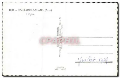 St-Hilaire-le-Châtel — A Igreja — Edições E. Mignon — Verso