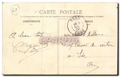Saint Evroult ND du Bois Stara pocztówka Rue principale — Rewers