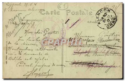 Alençon — O Castelo dos Duques de Alençon — ND. Fot. — Verso