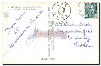 IGE (Orne) — Trasa do Mans — Widok Mostu Królewskiego — Alain — Rewers