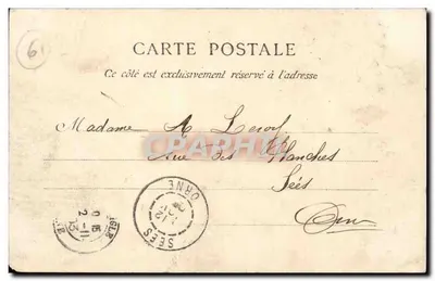 Zamek w Saint-Sulpice-sur-Risle — Normandia — Stara pocztówka Paris, nr 15 — Rewers
