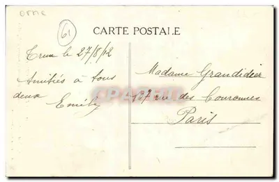 Cabeça e Traje da Baixa Normandia (Arredores de Argentan) — A. Lejeune, editor, Argentan — Verso