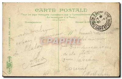 Chalon-sur-Saône — Palácio de Justiça — E. Lenoine, n°2976 — Verso