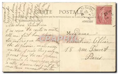 Chalon-sur-Saône — Colégio de Meninas — B. F. Chalon-sur-Saône — Verso