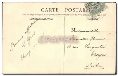 Gluny — Casa Romana na Rue Dauphine — B. F. CHALON-E-SAONE — Verso