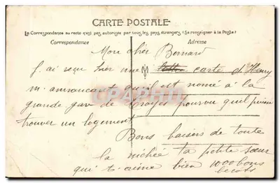 St. Pierre de Varennes - Kościół i kaplica - Stara pocztówka — Rewers