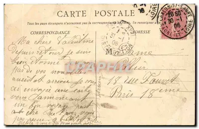 Zamek Sassangy — Zbiór zamków Burgundii — Fototypia Bourgeois Frères Chalon s S — Rewers